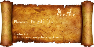 Mausz Angéla névjegykártya